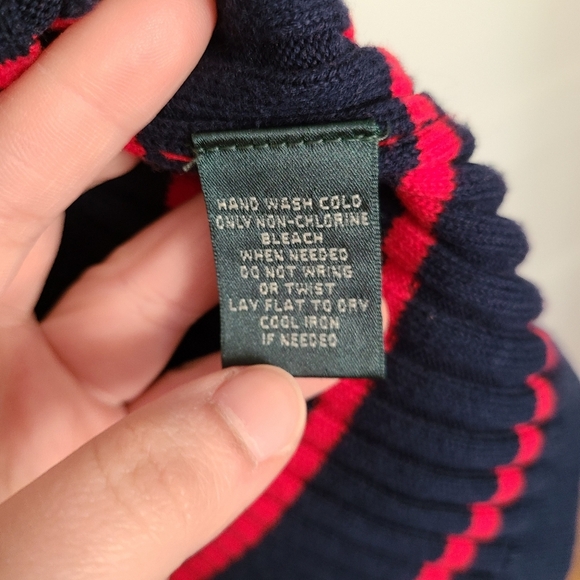 Lauren Ralph Lauren Striped Zip Up Sweater Large - Picture 4 of 6